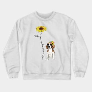 You Are My Sunshine Beagle Sunflower Crewneck Sweatshirt